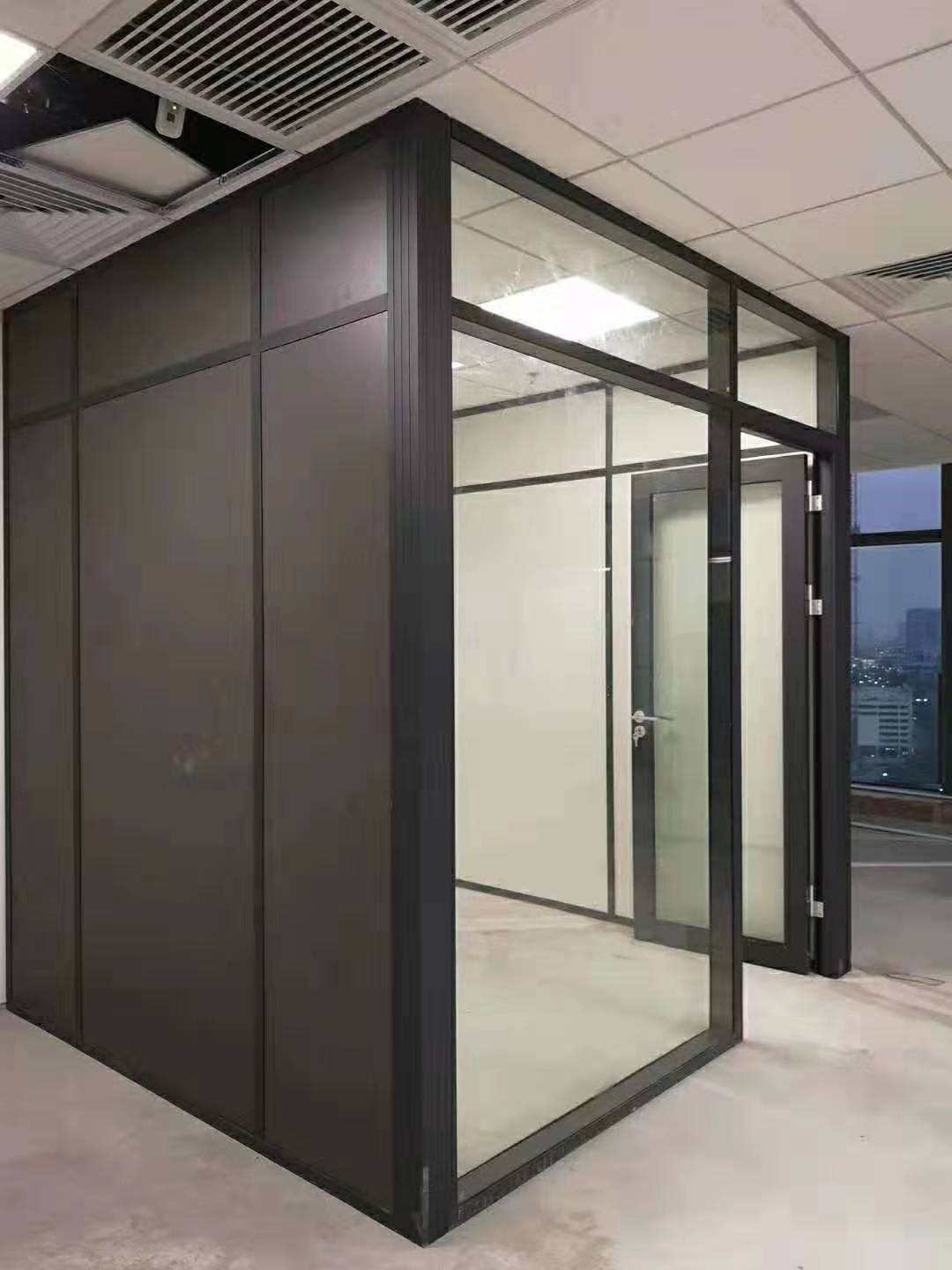 美尚钢化玻璃隔断 办公室玻璃隔 铝合金玻璃断 - 美尚高隔 - 九正建材网